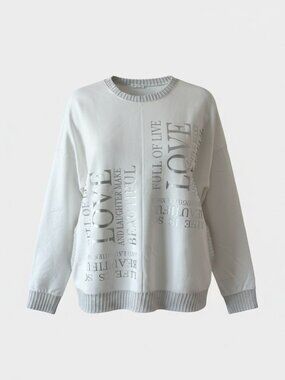Italian Cream Graphic Sweatshirt | Neutral Minimal | Made in Italy